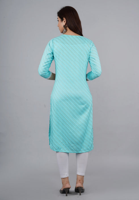 Designer Firozi Lace Work Kurti